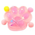 Gniotek Kocia Łapka Antystresowa Sensoryczna Squishy Kokardka Przeźroczysta LEAN TOYS