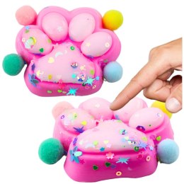 Gniotek Kocia Łapka Antystresowa Sensoryczna Squishy Konfetti Różowa LEAN TOYS