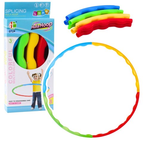 Hula-hop Z Wypustkami Składane Kolorowe 8 Części 60cm LEAN Toys Hula-hop Z Wypustkami Składane Kolorowe 8 Części 60cm LEAN Toys
