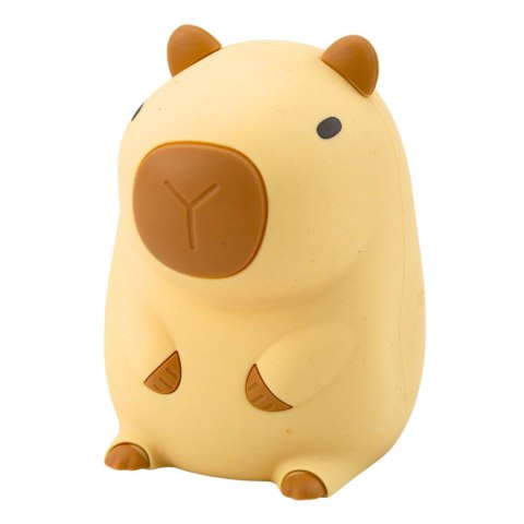 Kapibara Lampka Nocna Silikonowa Z Timerem 20min Beżowa LEAN Toys Kapibara Lampka Nocna Silikonowa Z Timerem 20min Beżowa LEAN Toys