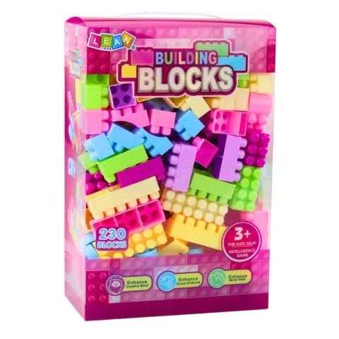 Klocki W Pudełku Edukacyjne Duże Budowlane Zestaw Kolorowe 230ele. LEAN Toys Klocki W Pudełku Edukacyjne Duże Budowlane Zestaw Kolorowe 230ele. LEAN Toys