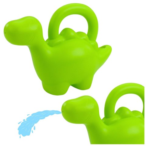 Mała Konewka Plastikowa Do Podlewania Dla Dzieci Dinozaur Zielona LEAN TOYS Mała Konewka Plastikowa Do Podlewania Dla Dzieci Dinozaur Zielona LEAN TOYS
