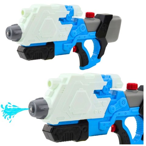 Pistolet Karabin Na Wodę Pompowany Mechanicznie Bialo-Niebieski 650ml LEAN Toys Pistolet Karabin Na Wodę Pompowany Mechanicznie Bialo-Niebieski 650ml LEAN Toys