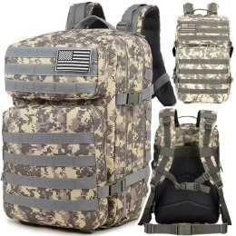 Plecak Militarny Wojskowy Taktyczny Szary 40-60L LEAN