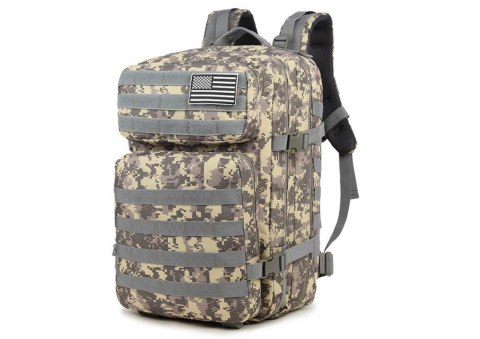 Plecak Militarny Wojskowy Taktyczny Szary 40-60L LEAN Plecak Militarny Wojskowy Taktyczny Szary 40-60L LEAN