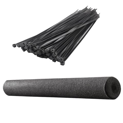 Siatka Cieniująca Na Ogrodzenie Płot Maskująca Szara 1.5M 10M 140g/m² Siatka Cieniująca Na Ogrodzenie Płot Maskująca Szara 1.5M 10M 140g/m²