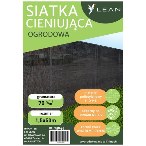 Siatka Cieniująca Na Ogrodzenie Płot Maskująca Szara 1.5M 50M 70g/m² Siatka Cieniująca Na Ogrodzenie Płot Maskująca Szara 1.5M 50M 70g/m²