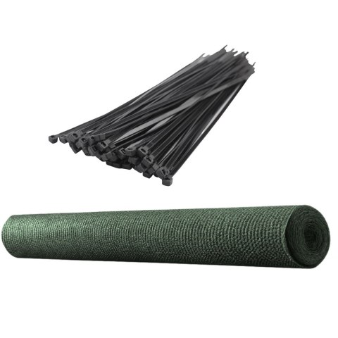 Siatka Cieniująca Na Ogrodzenie Płot Maskująca Zielona 1.5M 50M 140g/m² Siatka Cieniująca Na Ogrodzenie Płot Maskująca Zielona 1.5M 50M 140g/m²