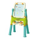 Tablica Edukacyjna Dwustronna Na Stelaże Akcesoria Zielona 3w1 LEAN Toys