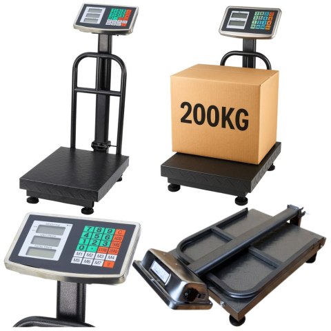 Waga Elektroniczna LCD Platformowa Magazynowa Dokładność do 20g 200kg Waga Elektroniczna LCD Platformowa Magazynowa Dokładność do 20g 200kg
