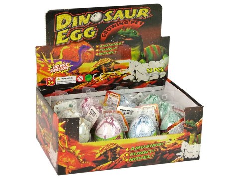 Wykluwające się Magiczne Jajko Dinozaura Rosnące 6 cm Białe LEAN TOYS Wykluwające się Magiczne Jajko Dinozaura Rosnące 6 cm Białe LEAN TOYS
