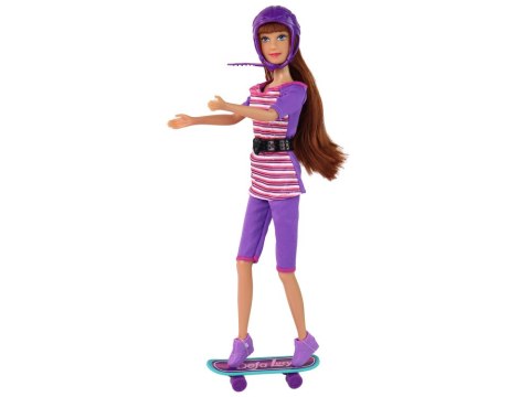 Zestaw Lalek Lucy Purpurowy Hulajnoga Deskorolka Kaski LEAN Toys Zestaw Lalek Lucy Purpurowy Hulajnoga Deskorolka Kaski LEAN Toys