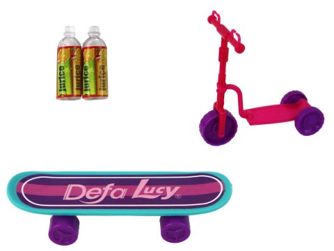 Zestaw Lalek Lucy Purpurowy Hulajnoga Deskorolka Kaski LEAN Toys Zestaw Lalek Lucy Purpurowy Hulajnoga Deskorolka Kaski LEAN Toys