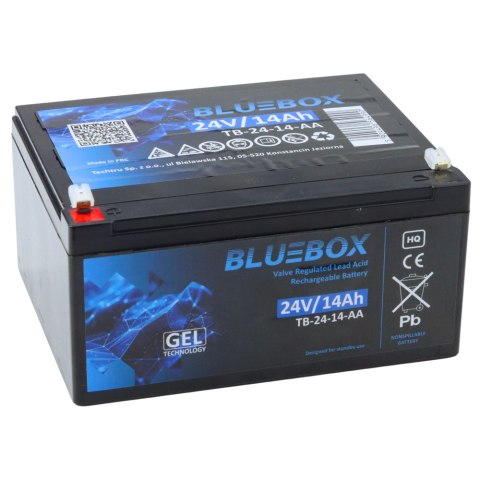 BLUEBOX Akumulator Żelowy VRLA AGM 24V14Ah Do Auta Na Akumulator LEAN CARS