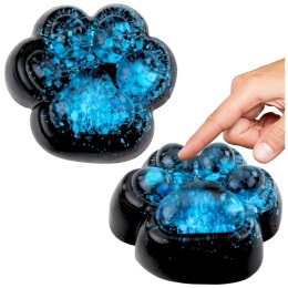 Gniotek Kocia Łapka Antystresowa Sensoryczna Squishy Czarna Niebieski Brokat LEAN TOYS