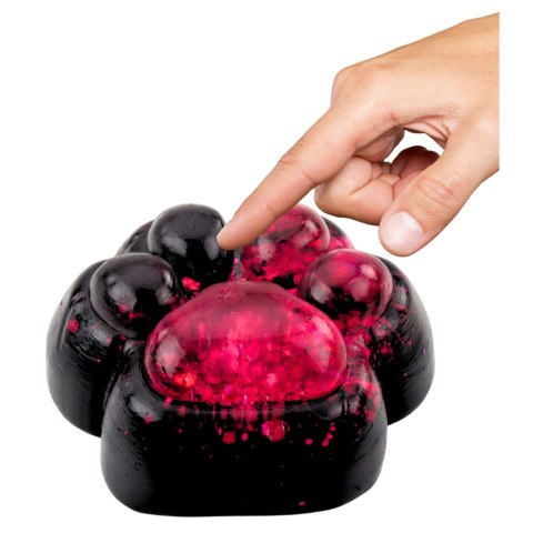 Gniotek Kocia Łapka Antystresowa Sensoryczna Squishy Czarna Różowy Brokat LEAN TOYS Gniotek Kocia Łapka Antystresowa Sensoryczna Squishy Czarna Różowy Brokat LEAN TOYS