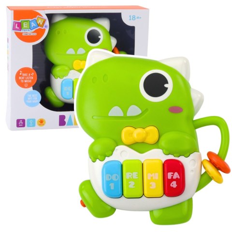 Mini Pianinko Dla Malucha Dinozaur Zielony Światła Dźwięki Mini Pianinko Dla Malucha Dinozaur Zielony Światła Dźwięki