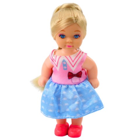 Zestaw Mini Laleczka Z Dwoma Pieskami Legowisko Miski Z Karmą Zestaw Mini Laleczka Z Dwoma Pieskami Legowisko Miski Z Karmą