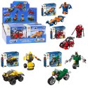 Klocki Konstrukcyjne 2w1 Pojazd Robot Mini Zestaw 42-65 el. Mix