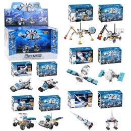 Klocki Konstrukcyjne Zestaw Kosmiczny Rakiety Anteny Roboty 2w1 44-54 el.