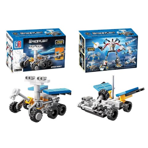 Klocki Konstrukcyjne Zestaw Kosmiczny Rakiety Anteny Roboty 2w1 44-54 el. Klocki Konstrukcyjne Zestaw Kosmiczny Rakiety Anteny Roboty 2w1 44-54 el.
