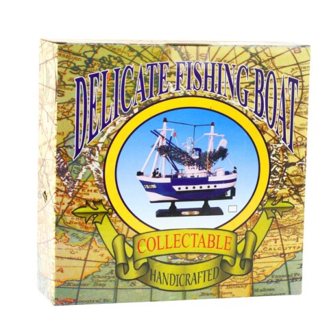 Model Kolekcjonerski Dekoracyjny Statek Kuter Rybacki Flying Lady 24x23cm