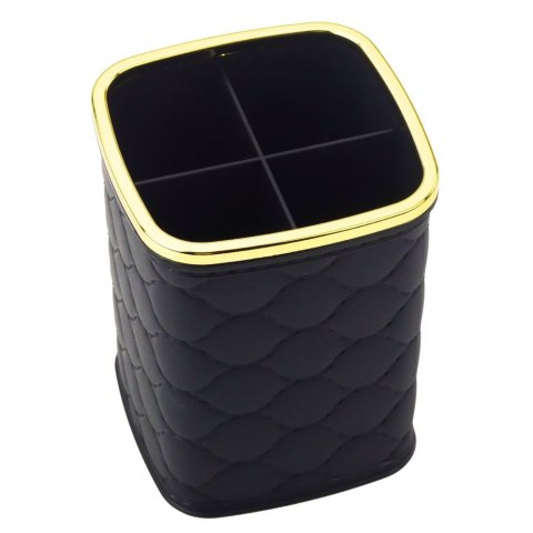 Organizer Pojemnik Na Pędzle Cztery Przegrody Czarny 12 x 9,5cm Organizer Pojemnik Na Pędzle Cztery Przegrody Czarny 12 x 9,5cm