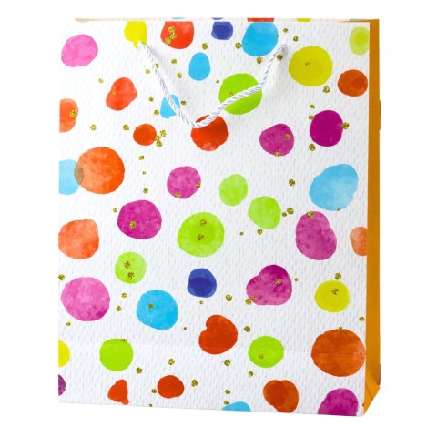 Torba Prezentowa Kropki Akwarelowe Pastelowe 32 × 26 × 10 cm Torba Prezentowa Kropki Akwarelowe Pastelowe 32 × 26 × 10 cm