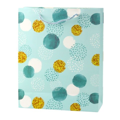 Torba Prezentowa Wzór Złote Kropki Pastelowa 32 × 26 × 10 cm Torba Prezentowa Wzór Złote Kropki Pastelowa 32 × 26 × 10 cm