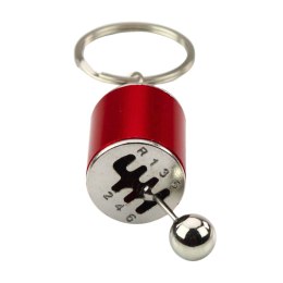 Brelok Metalowy Do Kluczy Skrzynia Biegów Ruchoma Czerwony