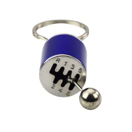 Brelok Metalowy Do Kluczy Skrzynia Biegów Ruchoma Niebieski