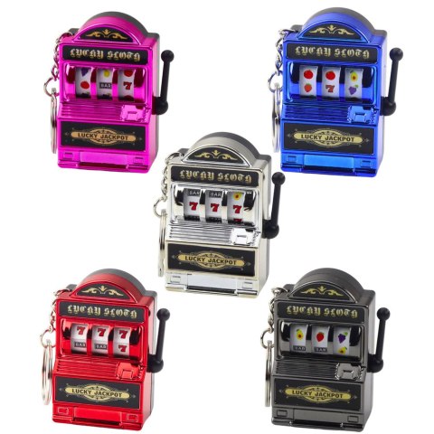 Brelok Mini Maszyna Kasynowa Slot Automat Ruchomy Drążek Mix Kolor Brelok Mini Maszyna Kasynowa Slot Automat Ruchomy Drążek Mix Kolor