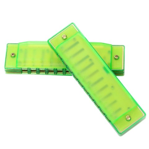 Harmonijka Ustna 10-Otworowa Dla Dzieci Początkujących Etui Zielona Harmonijka Ustna 10-Otworowa Dla Dzieci Początkujących Etui Zielona
