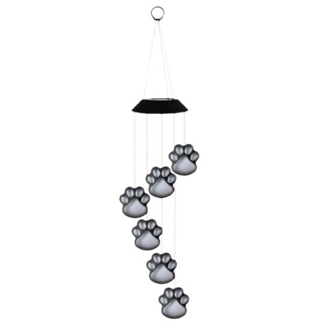 Lampki Solarne Ogrodowe LED Dzwonki Psie Łapy Kolorowe 70cm Lampki Solarne Ogrodowe LED Dzwonki Psie Łapy Kolorowe 70cm
