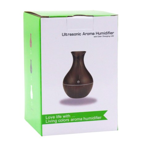 Nawilżacz Powietrza Dyfuzor Aromaterapia Imitacja Drewna 130ml Nawilżacz Powietrza Dyfuzor Aromaterapia Imitacja Drewna 130ml