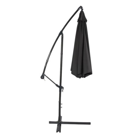 Parasol Ogrodowy Boczny Z Regulacją Pochyłu Pokrowiec 350 x 250cm Czarny Parasol Ogrodowy Boczny Z Regulacją Pochyłu Pokrowiec 350 x 250cm Czarny