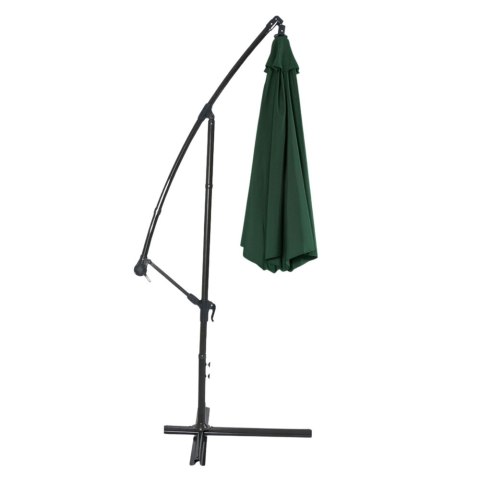 Parasol Ogrodowy Boczny Z Regulacją Pochyłu Pokrowiec 350 x 250cm Zielony Parasol Ogrodowy Boczny Z Regulacją Pochyłu Pokrowiec 350 x 250cm Zielony