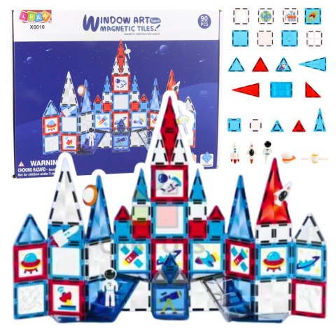 Klocki Konstrukcyjne Magnetyczne Okienka Kosmiczne 90 el. Klocki Konstrukcyjne Magnetyczne Okienka Kosmiczne 90 el.