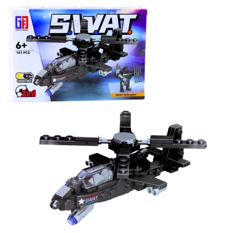 Klocki Konstrukcyjne Pojazdy Środki Transportu SWAT 2w1 92-117 el. Klocki Konstrukcyjne Pojazdy Środki Transportu SWAT 2w1 92-117 el.