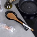 Czarna podstawka kuchenna pod łyżkę stojak na chochlę łopatkę Czarna podstawka kuchenna pod łyżkę stojak na chochlę łopatkę