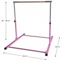 Drążek Gimnastyczny Wolnostojący 150 cm Różowy Drążek Gimnastyczny Wolnostojący 150 cm Różowy
