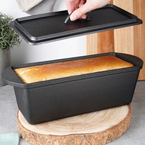 Forma do Wypiekania Chleba z Pokrywką Żeliwna VILDE 35 cm 3 L Forma do Wypiekania Chleba z Pokrywką Żeliwna VILDE 35 cm 3 L