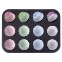 Forma do pieczenia muffinek na muffinki foremki papilotki 12 szt Forma do pieczenia muffinek na muffinki foremki papilotki 12 szt
