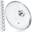 Glasdeckel Pfannen-Deckel Topfdeckel Universaldeckel mit Edelstahlrand hitzebeständiges Glas 32 cm